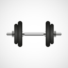 Metal dumbbell illustration