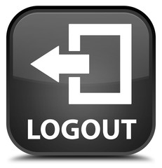 Logout black square button