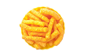 cheese puffs in bowl