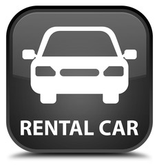 Obraz premium Rental car black square button