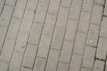 rectangular pavement floor, diagonal lines