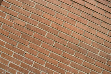 little rectangular bricks wall background, diagonal lines