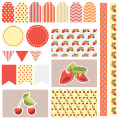 Signs and symbols for organized your planner. Template for scrapbooking, wrapping, wedding invitation, notebooks, diary. Stickers for planner.