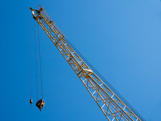 port crane with blue sky