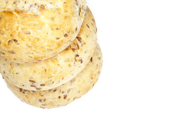 stack of round bread