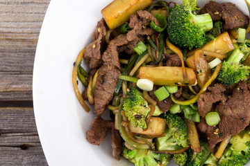 Beef and broccoli stir fry