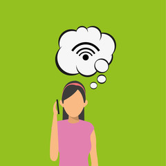 Technology design. social media icon. smartphone concept