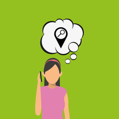 Technology design. social media icon. smartphone concept