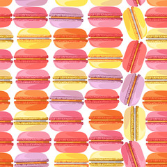 Obraz premium Seamless pattern with tasty donuts