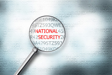 reading national security on digital computer screen with a magn