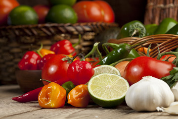 assorted vegetables and herbs