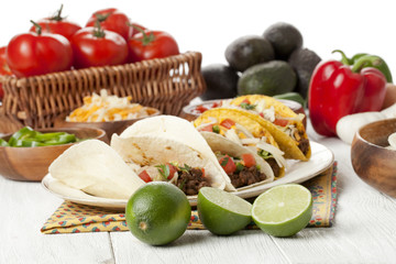 taco dish and ingredients