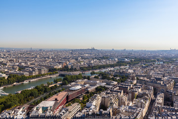 Aerial view of Paris city