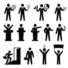 Fototapeta premium Business set icon