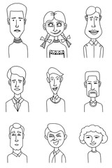 Sketch people icons
