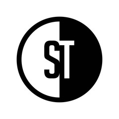 INITIAL CIRCLE HALF LOGO ST