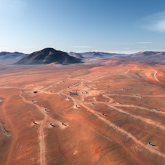 Mars surface. Elements of this image furnished by NASA