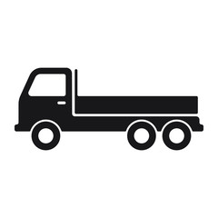 Transport Truck Icons on the white background