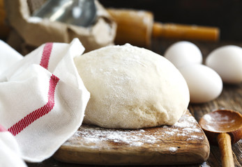 Fresh dough ready for baking