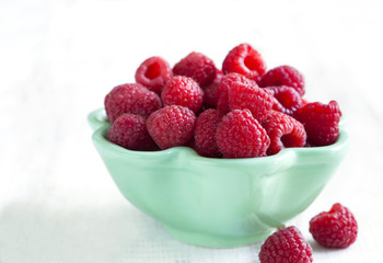 Fototapeta na wymiar Fresh raspberries