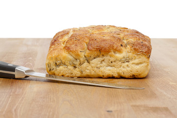 loaf and knife