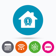 Best home. First place award icon.