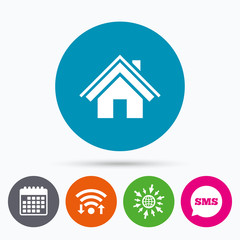 Home sign icon. Main page button. Navigation
