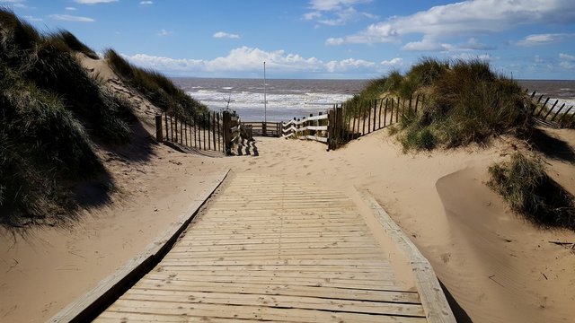 Sand beach in Formby, UK