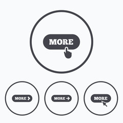 More with cursor pointer icon. Details symbols.