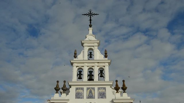 Church of Rocio Virgin in Huelva a spring afternoon