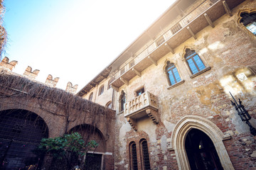 Fototapeta na wymiar Juliet balcony area in Verona