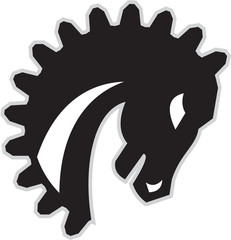 War Horse Spiked Mane Side Retro