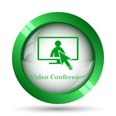 Video conference, online meeting icon
