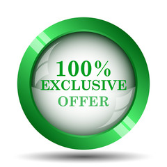 100% exclusive offer icon