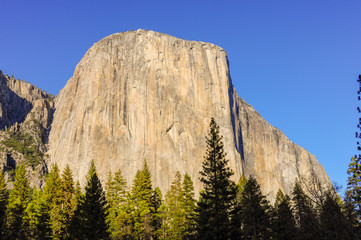 El Capitan, a vertical rock formation - Yosemite National Park, CA