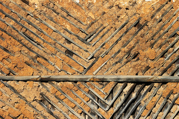 Old earthen wall, background texture