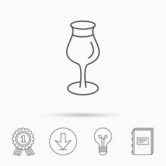 Wine glass icon. Goblet sign.