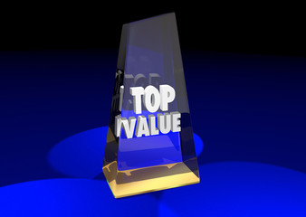 Top Value Rated Product Review Recommendation Award 3d Illustrat © iQoncept