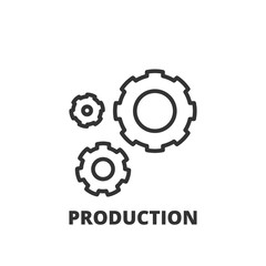 Line icon.  production