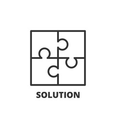 Line icon. solution
