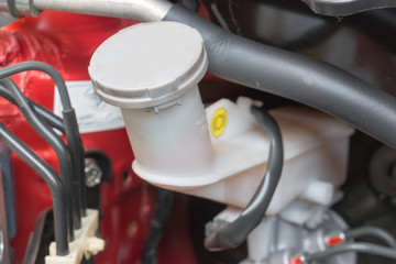 checking the engine of his car