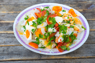Salted egg salad,Thai food