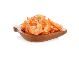 dried shrimp on white background