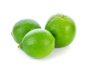 fresh lime isolated on a white background.