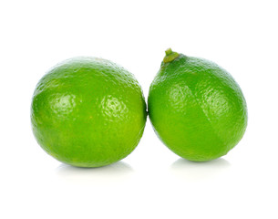 fresh lime isolated on a white background.