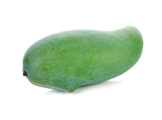 green mango on white background