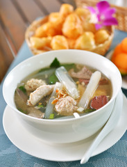 Chinese roll noodle soup,boiled Chinese pasta square,Paste of ri