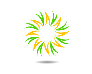 Abstract Sun Logo Icon Graphic