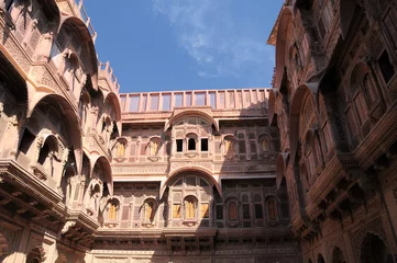 Wall murals Establishment work Mehrangarh Fort, located in Jodhpur, Rajasthan is one of the largest forts in India.