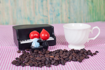 coffee beans  on table